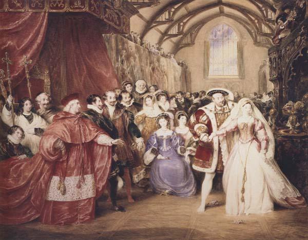 James Stephanoff The Banquet Scene,king Henry- The fairest hand i ever touched play of henry VIII.Act i scene 4.Painted by command of His Majesty (mk47) oil painting image